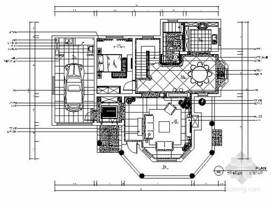 施工平面布置图bim别墅资料下载-双层别墅平面布置图