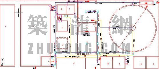 球罐消防喷淋管道平面图资料下载-酸性废水处理工程管道平面图
