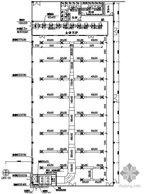 广州机房空调资料下载-某车间空调机房图