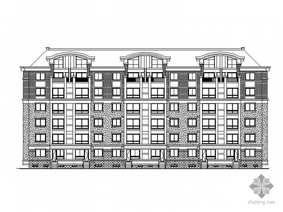 梯楼施工图集资料下载-[山东]某六层一梯二住宅楼、车库建筑施工图