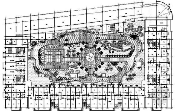 浙江屋顶花园设计图资料下载-某广场三层屋顶花园设计图