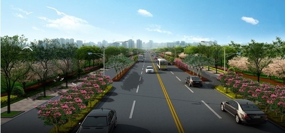 [南京]休闲生态滨河知名地产街道景观设计方案-街道效果图 