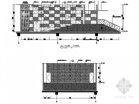 [江苏]名家提名综合性地方历史艺术博物馆设计施工图（含效果实景）4D影院立面图
