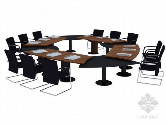 下载会议桌草图模型资料下载-会议桌3D模型下载