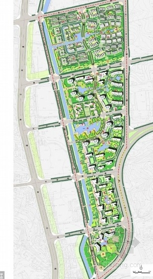 [北京]大型住宅区规划方案设计文本-住宅区总平面图 