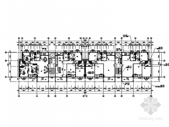 [海南]现代风格高层保障性住房建筑规划设计施工图-现代风格高层保障性住房建筑平面图