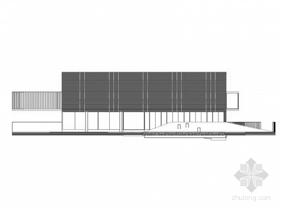 2000平办公装修资料下载-三层平屋顶办公楼建筑设计方案图