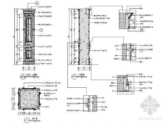 橡木梯田式系列公寓资料下载-橡木饰面板包柱