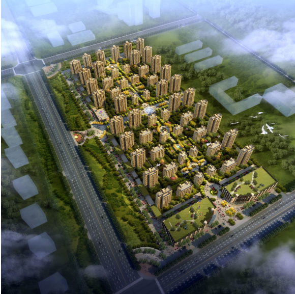 未来城合院建筑模型设计资料下载-银川大学城住宅项目（知名设计院）