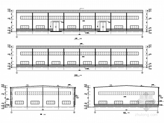 篮球馆施工图纸资料下载-钢结构室内篮球馆结构施工图（含建筑图）