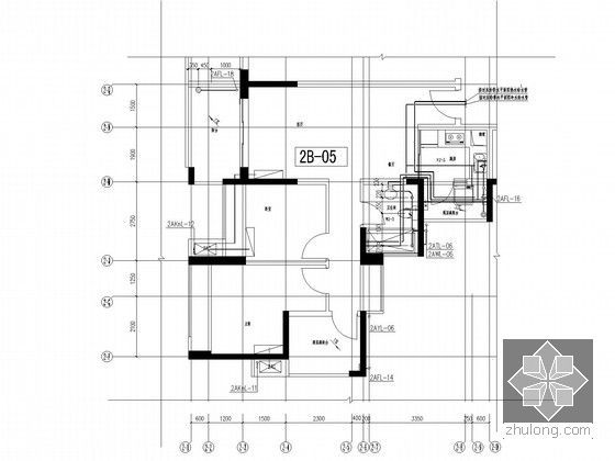 [广东]高层综合楼给排水施工图纸（11万平米 同层排水 雨水收集）-户型大样详图