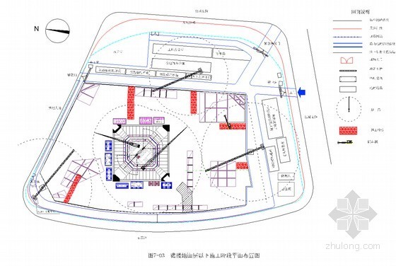 20米深基坑设计资料下载-[上海]20米深基坑逆作法施工方案（附图丰富）