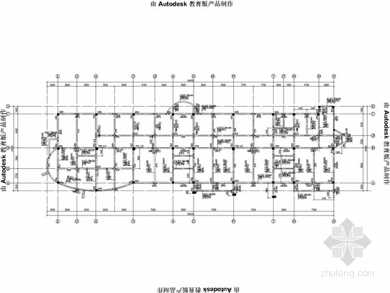 钢框架造型建筑施工图资料下载-三层幼儿园框架结构施工图纸(带钢构造型)