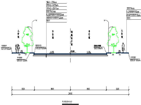 wq潜污泵cad图纸资料下载-[重庆]2016年设计26m宽路幅城市次干路工程设计图129张CAD（含照明、箱涵、排水、交通）