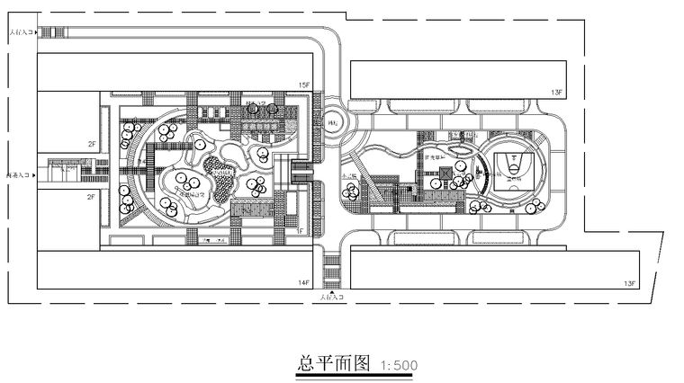 36套屋顶花园景观CAD平面图（各类型的屋顶花园）1-10-3_看图王