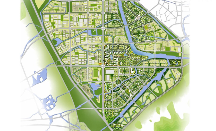 [浙江]湖州西南分区城市设计方案文本-整体设计总平面图