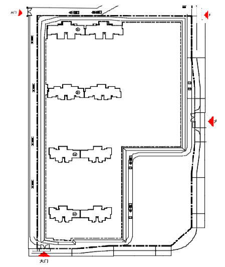 [郑州]剪力墙结构高层住宅超高模板安全施工专项方案（含计算书）-13宗地一浇筑路线站位图