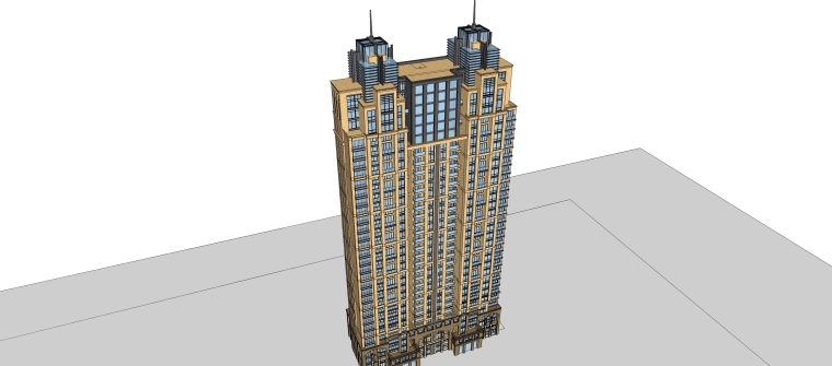 李子林住宅3d模型资料下载-欧式风格住宅模型