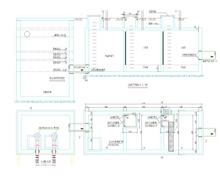 污水检查井cad图资料下载-某污水提升泵站检查井大样图