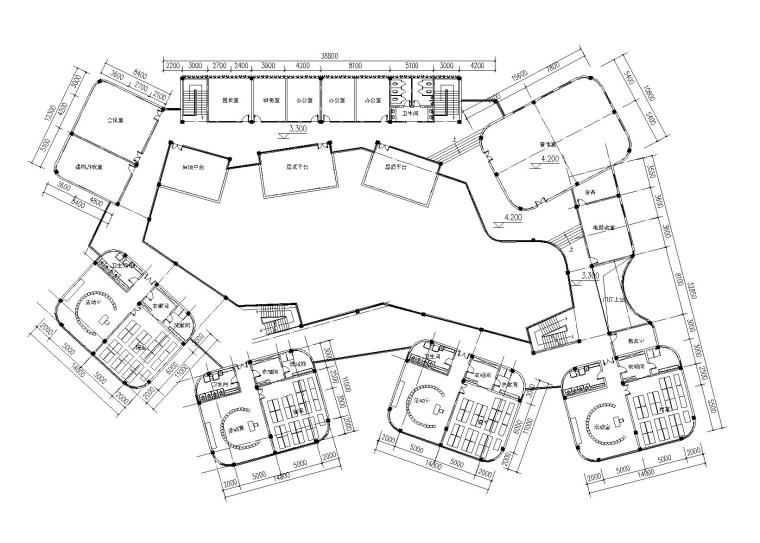 公建北大资源新幼儿园建筑设计方案文本（CAD+效果图）-二层平面图