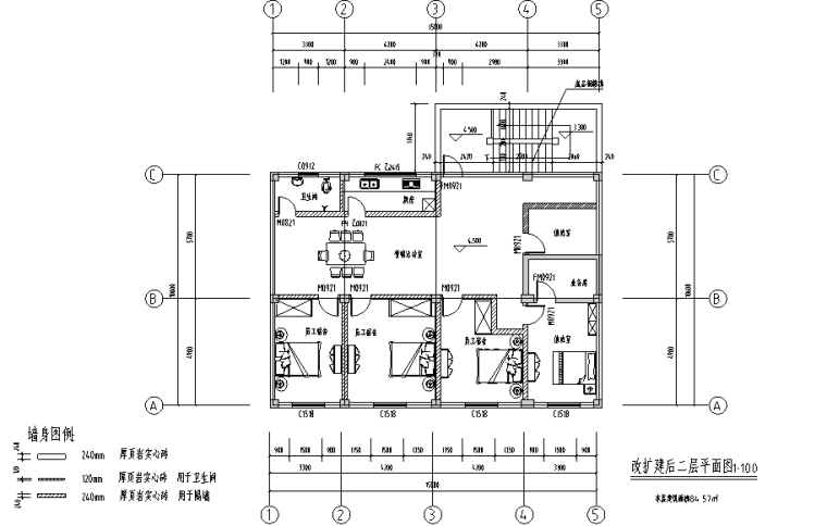 [四川]某二层综合楼计算实例（含图纸，钢筋图形软件，计价软件-建筑平面图