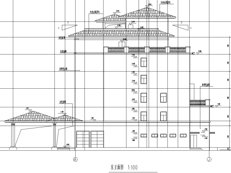 楼梯施工图cad资料下载-现代多层宾馆酒店建筑设计施工图CAD