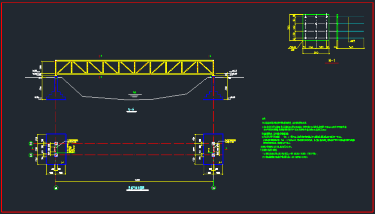 跨河管道桥架设计详图_3