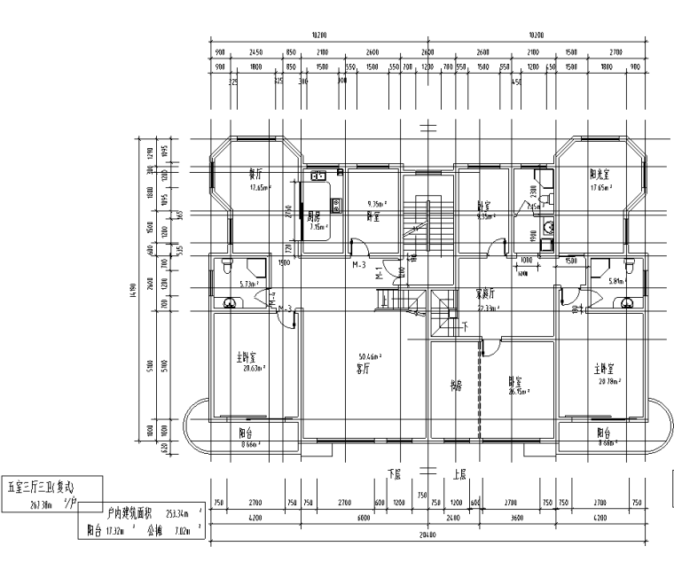70种80至250平米室内户型方案设计图集（70张）-特殊户型方案平面图
