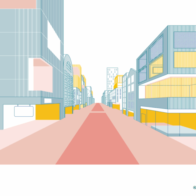 建筑插画风格资料下载-插画风格教程丨活力满满的街道小场景