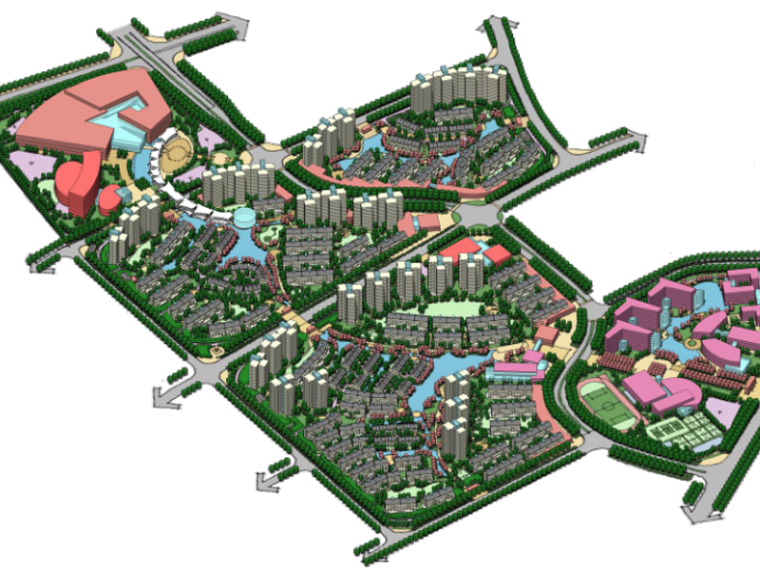 商住两用综合居住区资料下载-[重庆]双福综合项目居住区总体规划设计（综合，现代）