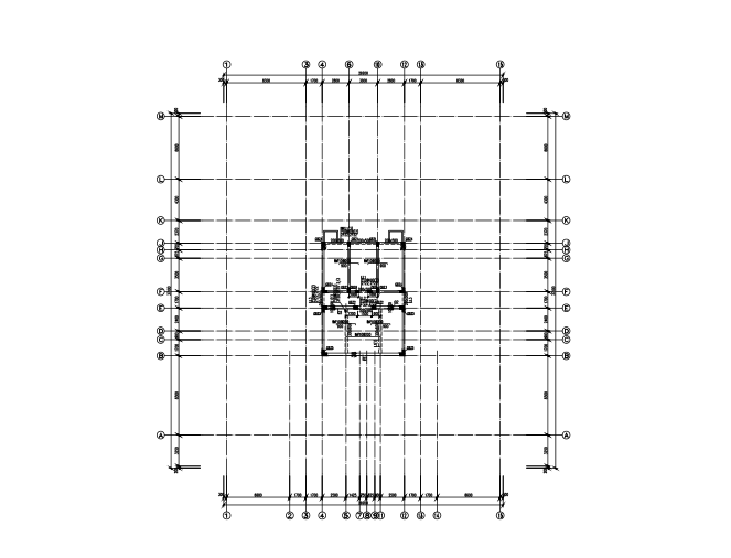 地上44层地下2层剪力墙结构商住楼结构施工图（CAD、41张）-机房屋面结构平面布置图