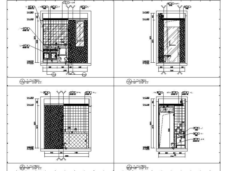 [天津]美式田园样板房设计施工图（含实景图）-[天津]美式田园样板房设计立面图