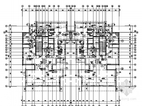 某市23层现代风格独栋住宅建筑施工图-23层现代风格独栋住宅建筑平面图