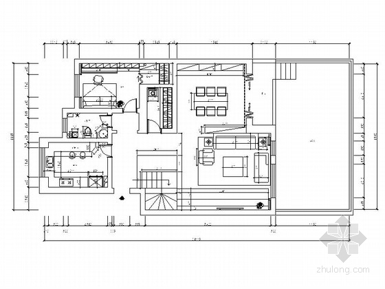 室内综合拆除图资料下载-LOFT现代简约风格住宅室内装修施工图（含效果图 推荐！）