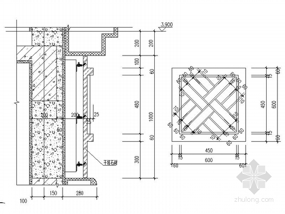 [江苏]3层双拼别墅建筑施工图（含地下一层）-3层双拼别墅建筑节点图