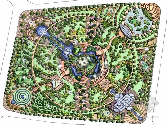 公共绿地公园模型资料下载-[上海]自然山水式都市开放性公共绿地景观规划设计方案