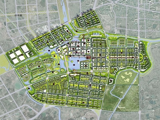 绿色景观规划设计资料下载-[安徽]绿色诗意旅游小城景观规划设计方案