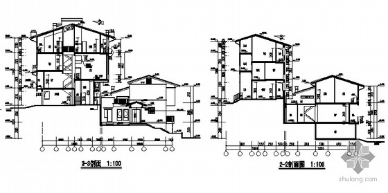 [南京]某海岸项目叠院拼接别墅建筑施工图（D10、D11型）- 