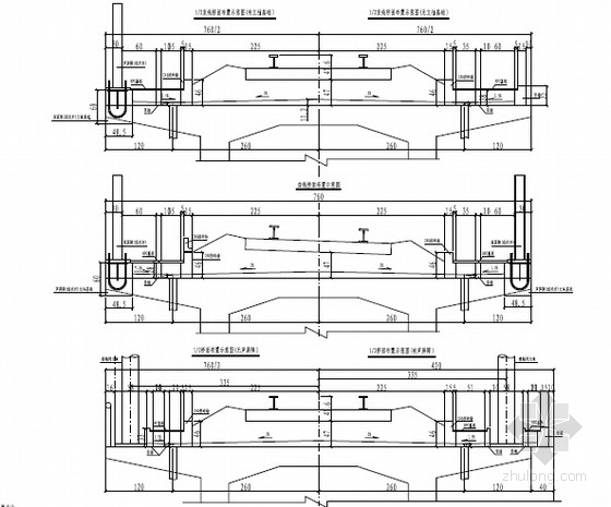 铁路单线桥台图纸资料下载-[湖南]单线有砟轨道（40+2X64+40）m悬臂灌注连续梁设计图58张（含附属设施构造）