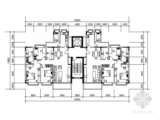 多层与小高层单体建筑多户型合集图-多层与小高层单体建筑多户型图