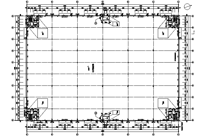 单坡轻钢厂房施工图资料下载-66×83m门式刚架钢结构厂房施工图（CAD，7张）
