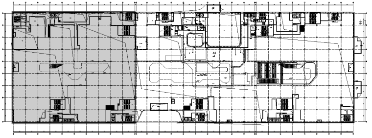 北京居住区改造大型商业购物中心电气施工图-电讯平面图