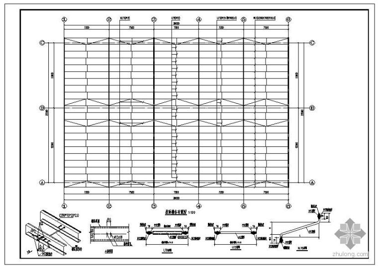 羽毛球馆空调消防资料下载-某食堂加盖羽毛球馆结构设计图