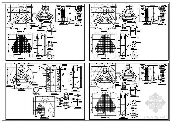 通讯铁塔设计资料下载-某通讯公司铁塔基础图