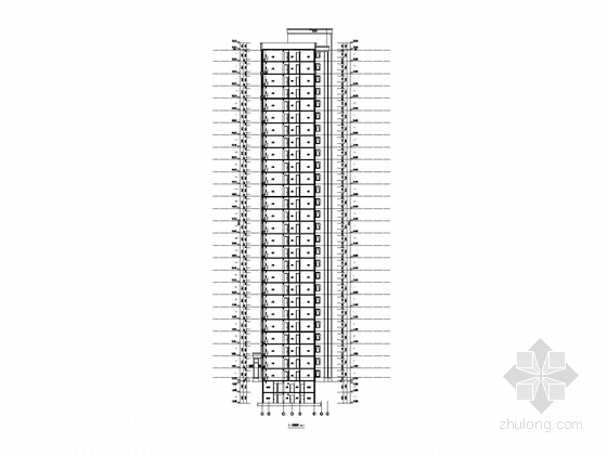 [河北]欧式风格住宅区规划及单体设计方案文本(含CAD)-住宅区剖面图
