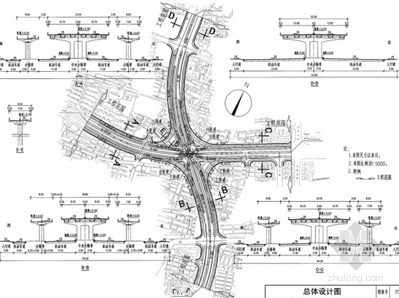10公里城市道路施工图资料下载-城市道路立体交叉施工图设计