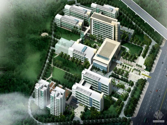 台北具有超强空间感的资料下载-[深圳]某第三人民医院规划与建筑单体设计方案