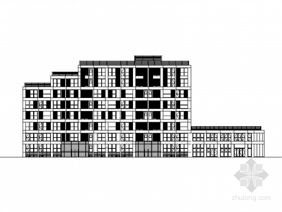 多层酒店式公寓su资料下载-[上海]某八层酒店式公寓建筑施工图（上海某知名设计院）