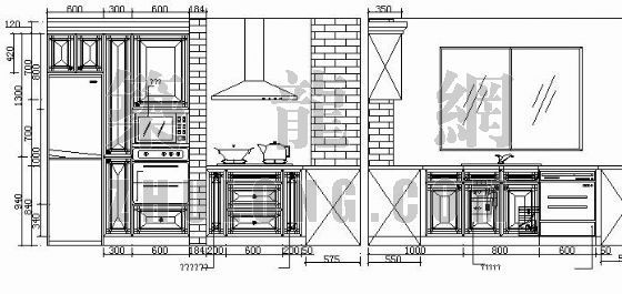 正规室内电气设计图资料下载-厨柜电气设计图