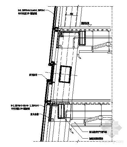 墙身构造剖面图资料下载-CCTV主楼节点图-84°标墙身剖面图
